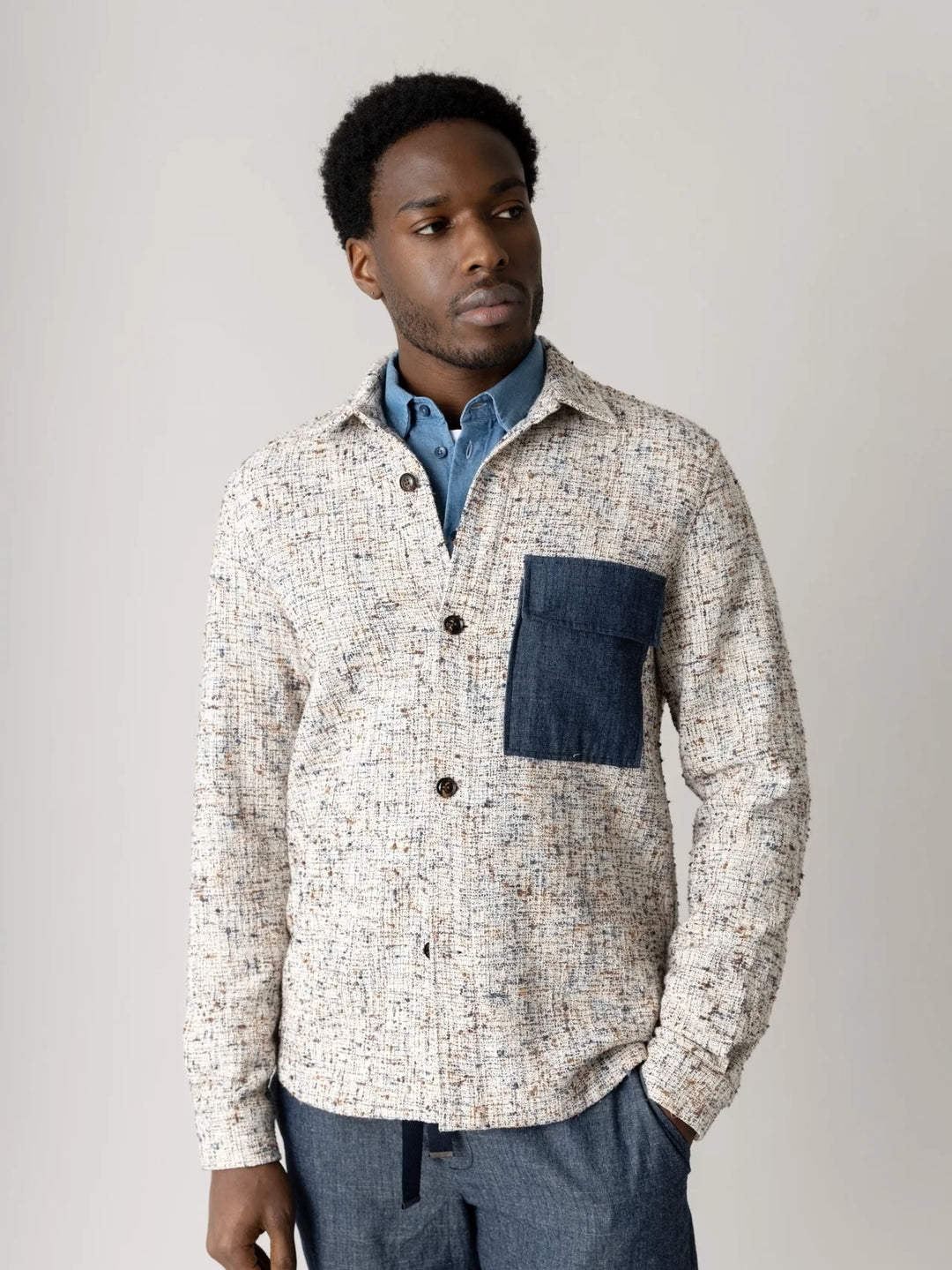 WILSON NEP OVERSHIRT (ECRU) - MOS MOSH GALLERY