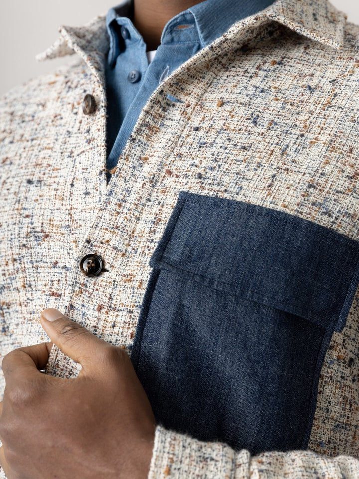 WILSON NEP OVERSHIRT (ECRU) - MOS MOSH GALLERY