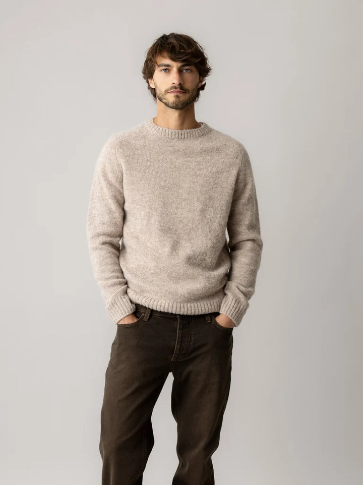 CARLOS CREW NECK KNIT (LIGHT GREY) - MOS MOSH GALLERY