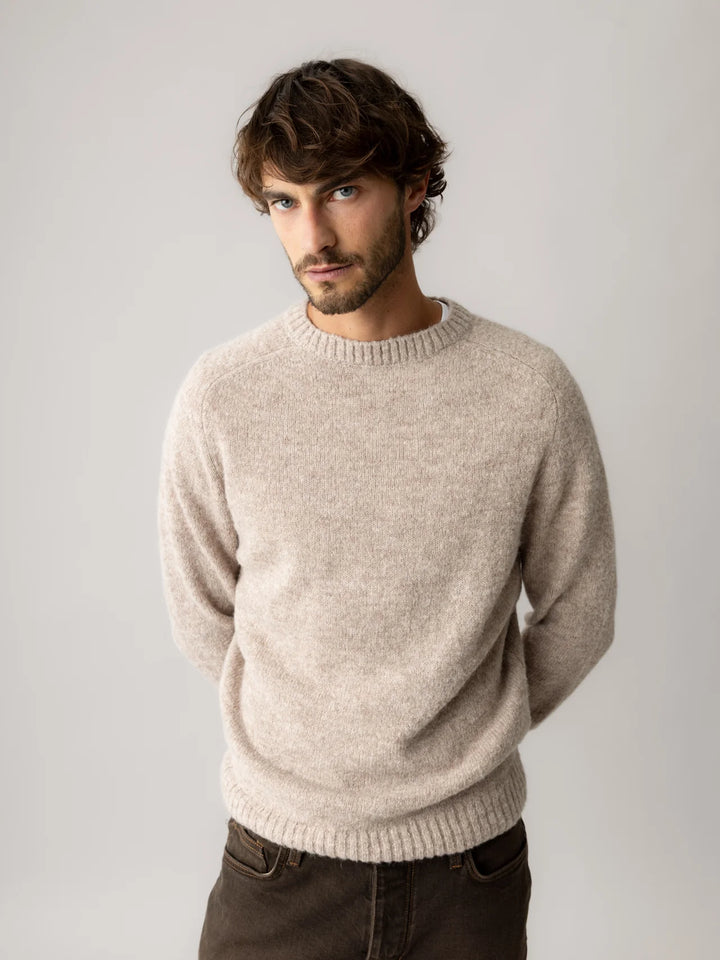 CARLOS CREW NECK KNIT (LIGHT GREY) - MOS MOSH GALLERY
