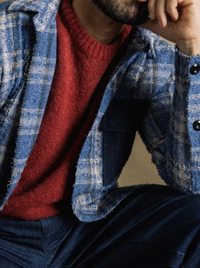 WILSON SHIRT JACKET (INDIGO) - MOS MOSH GALLERY