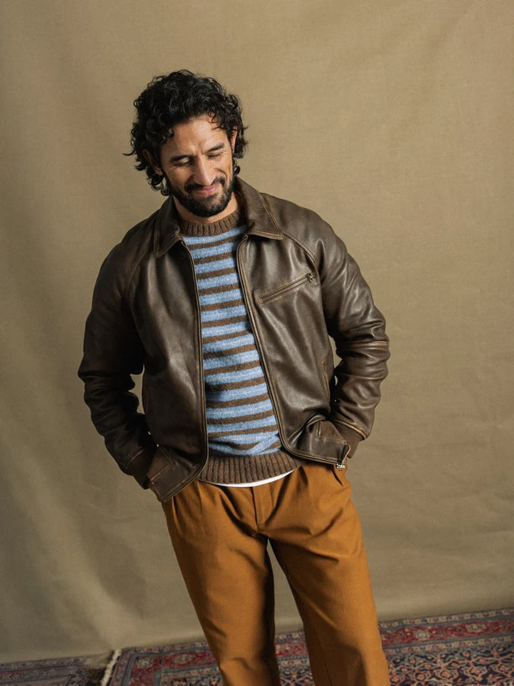 THOM LEATHER JACKET (CHOCOLATE) - MOS MOSH GALLERY