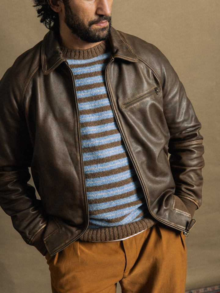 THOM LEATHER JACKET (CHOCOLATE) - MOS MOSH GALLERY
