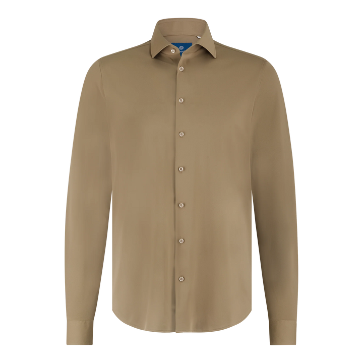 LOUNGE KNIT STRETCH SHIRT (SEPIA) - BLUE INDUSTRY