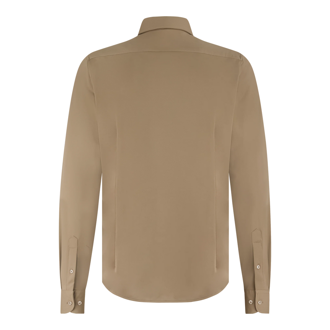 LOUNGE KNIT STRETCH SHIRT (SEPIA) - BLUE INDUSTRY