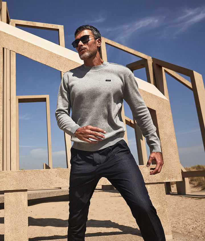 CREWNECK SWEATER (GREY) - BLUE INDUSTRY