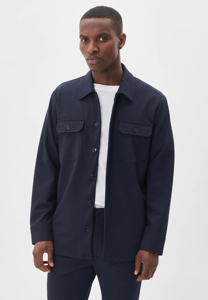 MADAMO SHIRT JACKET (NAVY) - MATINIQUE