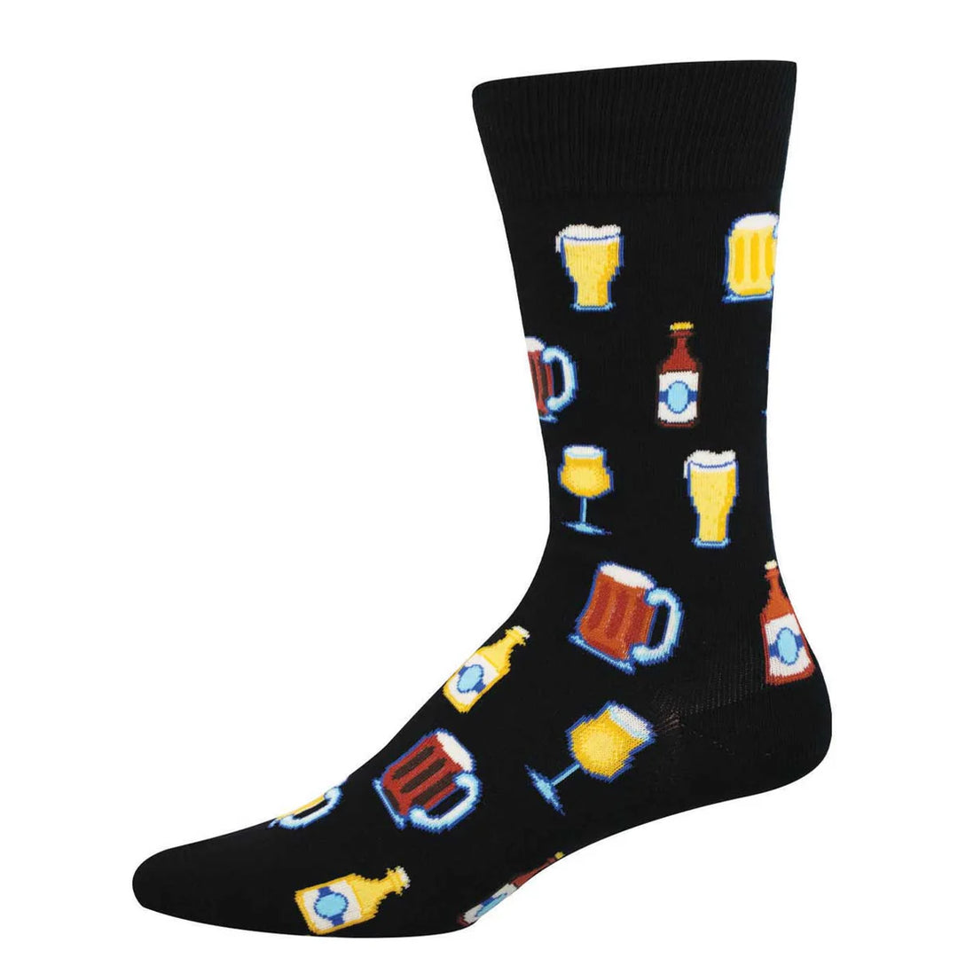 GET UR BEER GLASSES ON SOCKS (BLACK) - SOCKSMITH