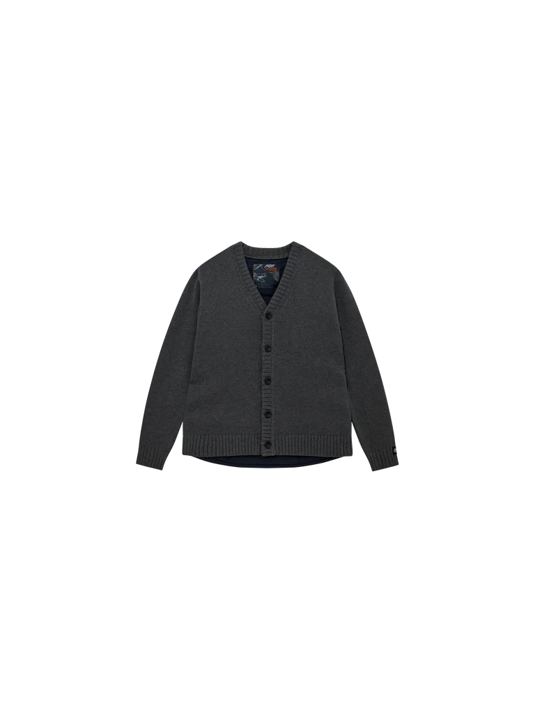 DONLEY QUILT BACK CARDIGAN (GREY) - MOS MOSH GALLERY