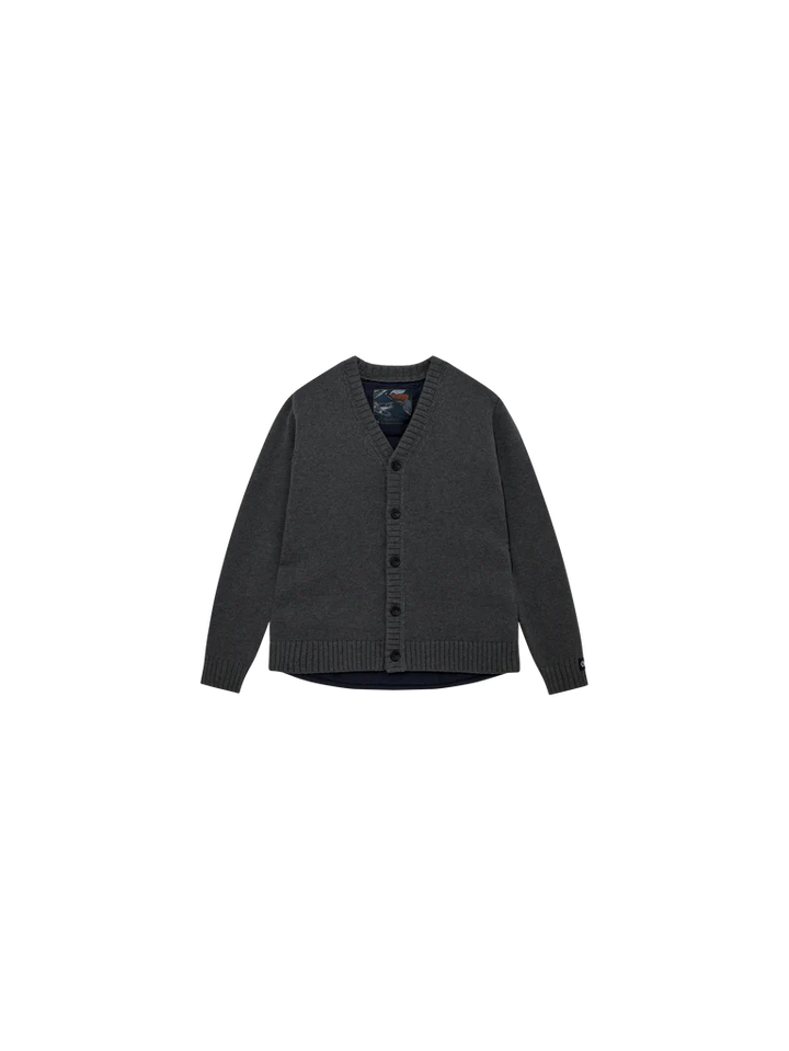 DONLEY QUILT BACK CARDIGAN (GREY) - MOS MOSH GALLERY