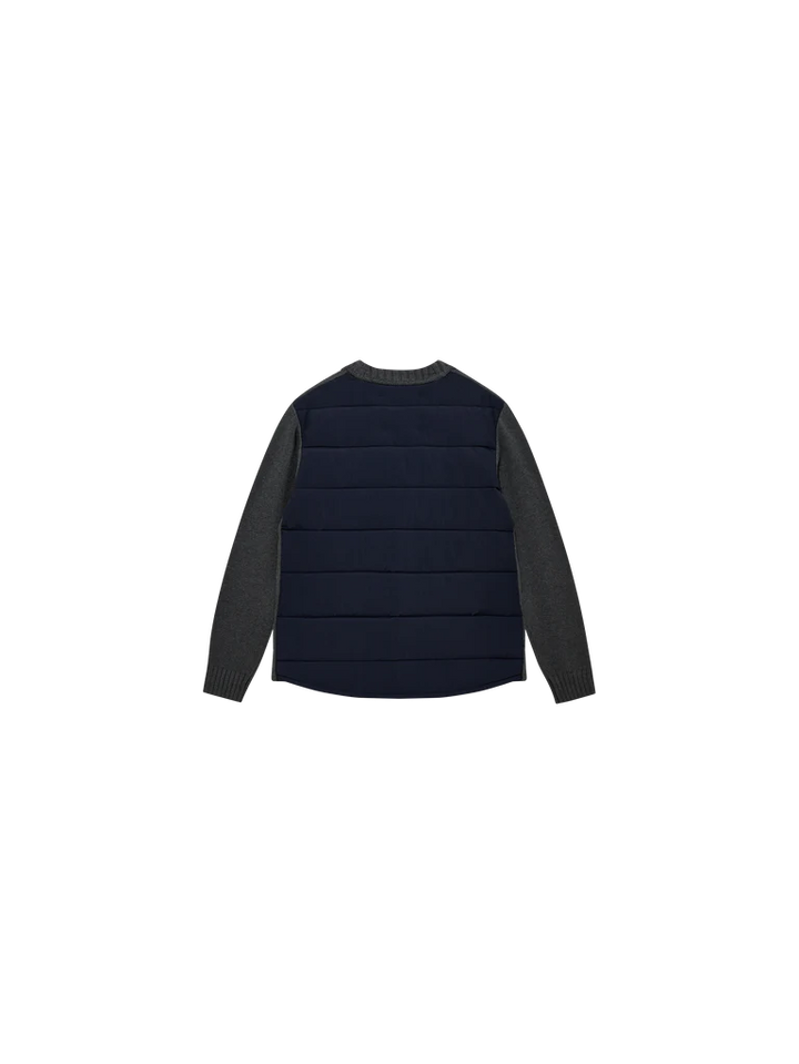 DONLEY QUILT BACK CARDIGAN (GREY) - MOS MOSH GALLERY