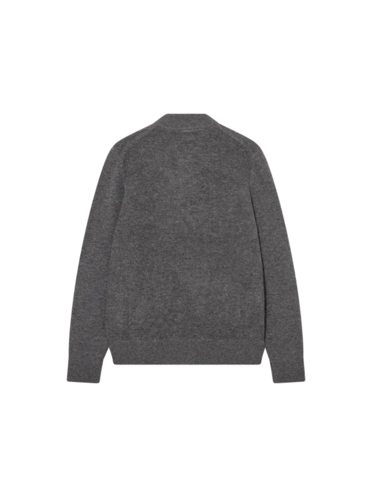 RYAN SOFT ZIP CARDIGAN (CHARCOAL) - MOS MOSH GALLERY