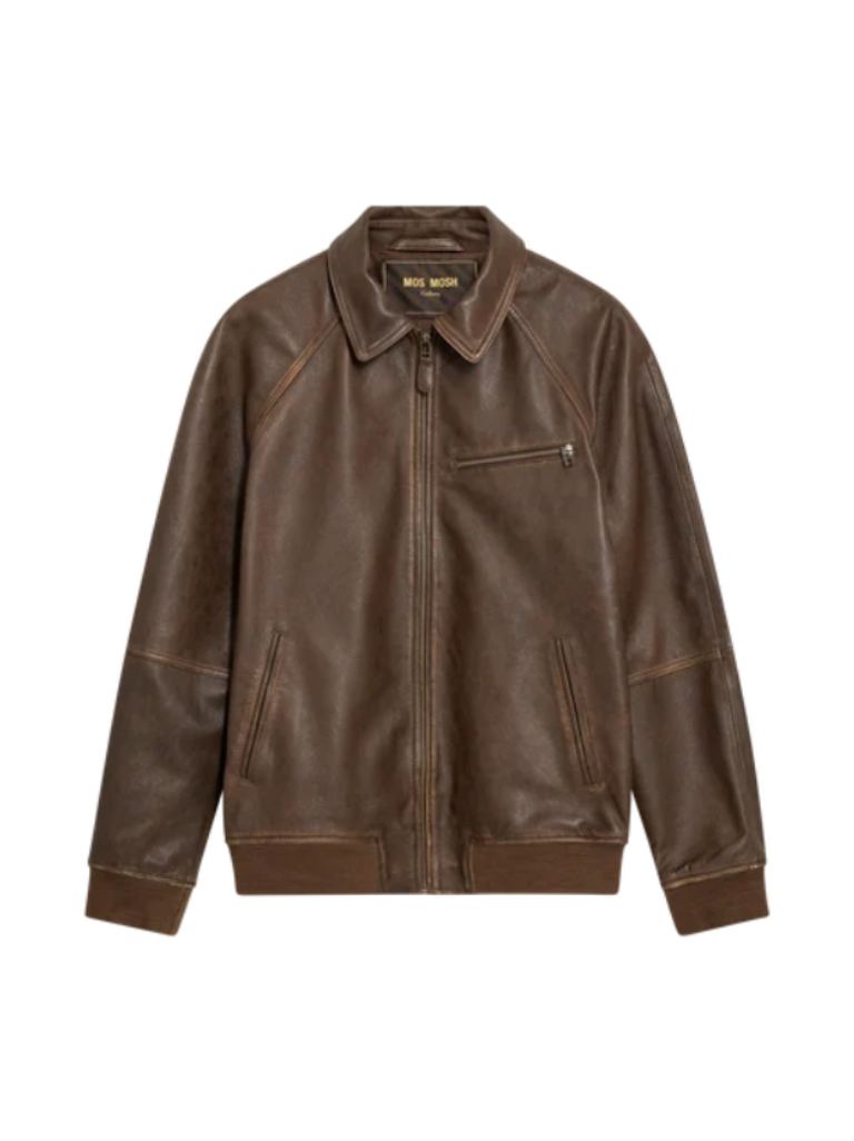 THOM LEATHER JACKET (CHOCOLATE) - MOS MOSH GALLERY