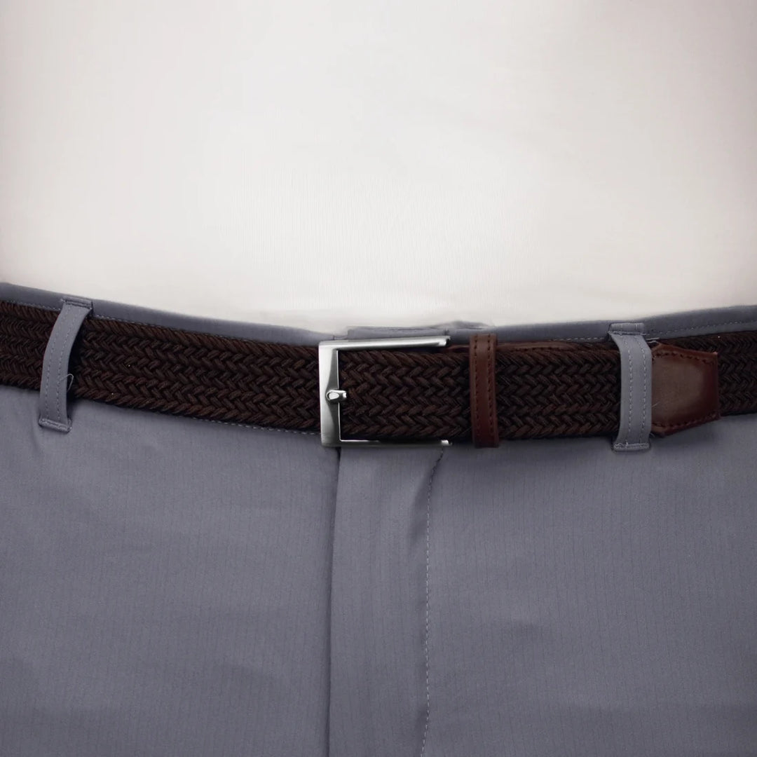 BRAIDED ELASTIC BELT (DARK BROWN) - DIBI