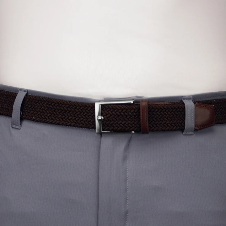 BRAIDED ELASTIC BELT (DARK BROWN) - DIBI