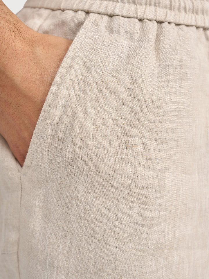 LINEN SHORTS (SAND) - BLUE INDUSTRY