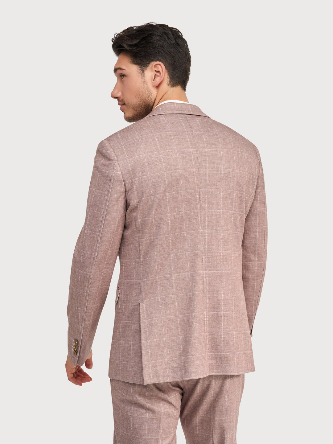 CHECK BLAZER (TAUPE) - BLUE INDUSTRY