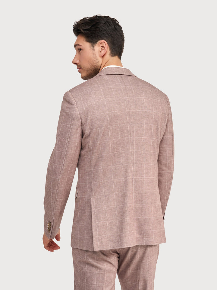 CHECK BLAZER (TAUPE) - BLUE INDUSTRY