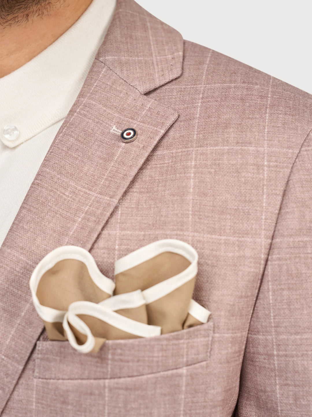 CHECK BLAZER (TAUPE) - BLUE INDUSTRY