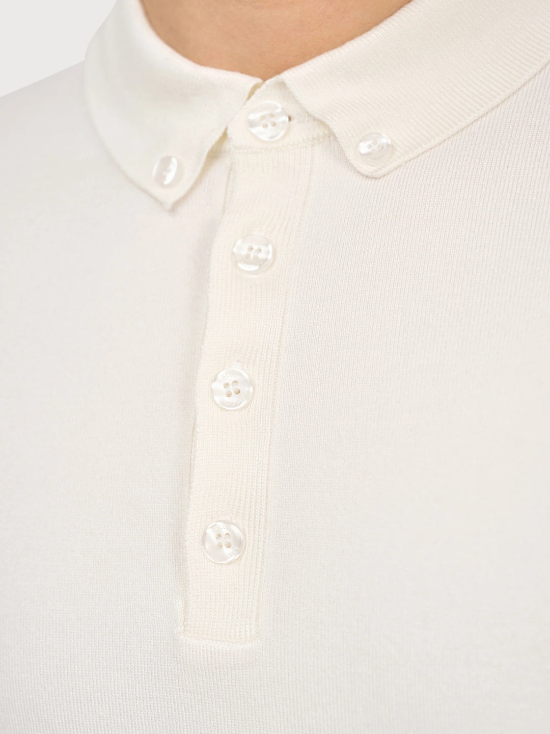 LUXE KNIT POLO (OFF WHITE) - BLUE INDUSTRY