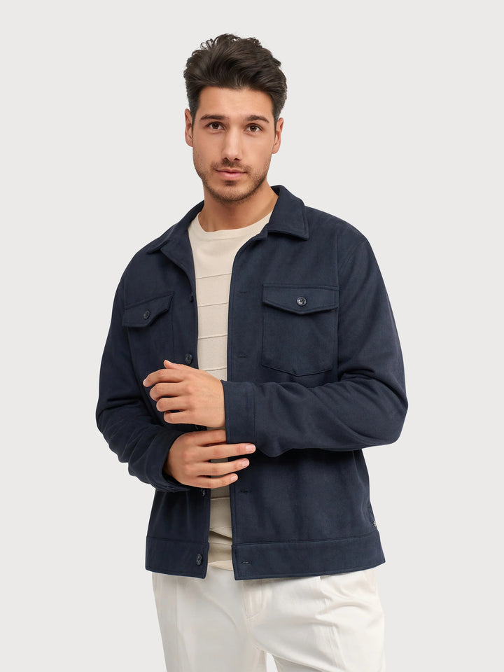 MILANO SUEDE SHACKET (NAVY) - BLUE INDUSTRY