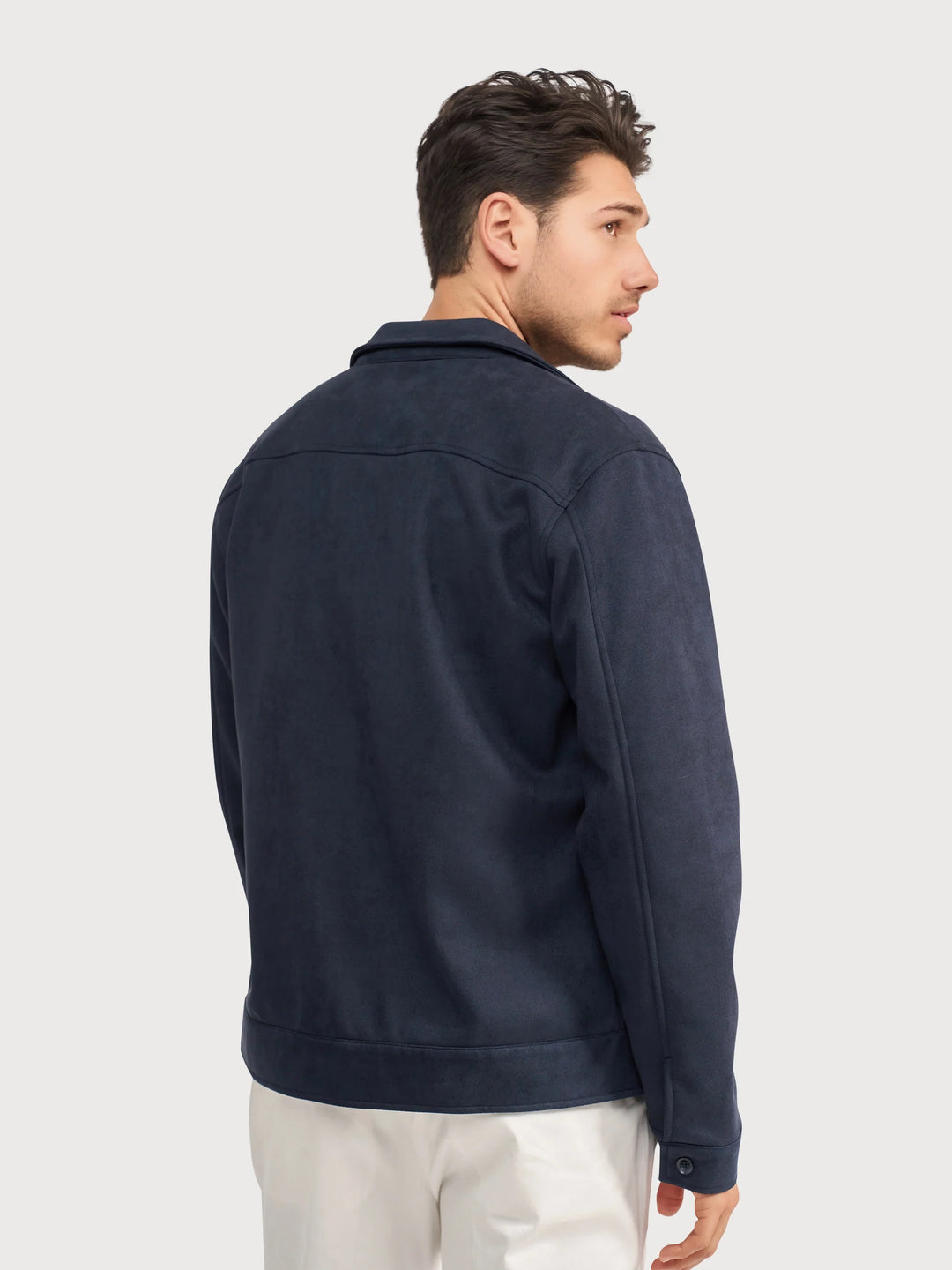 MILANO SUEDE SHACKET (NAVY) - BLUE INDUSTRY
