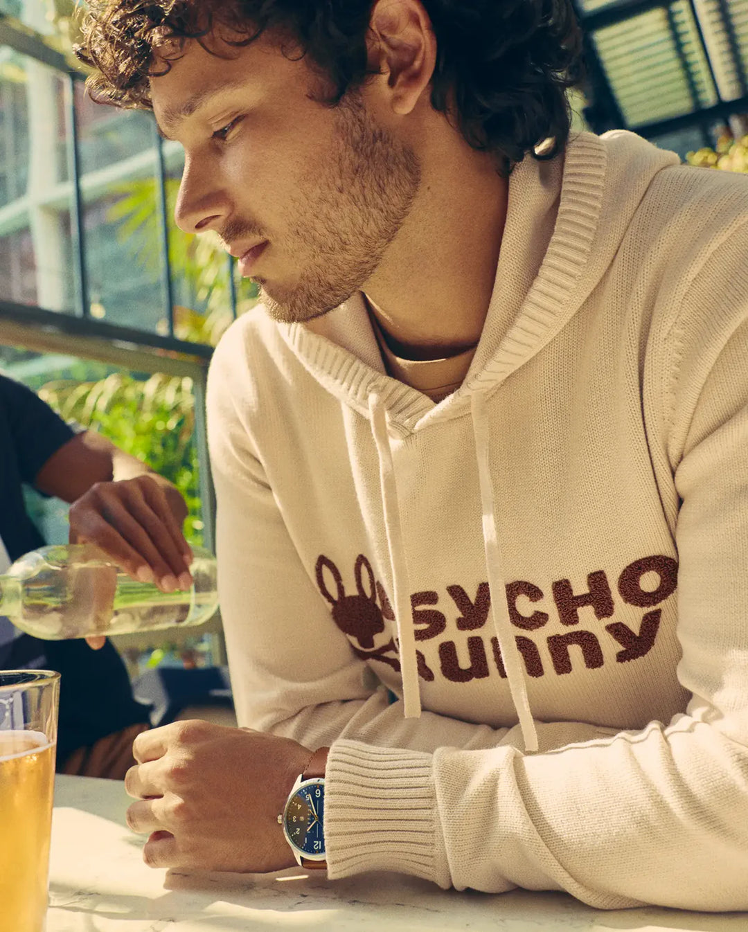 XAVIER CHENILLE WORDMARK HOODIE (WHITE CAP) - PSYCHO BUNNY