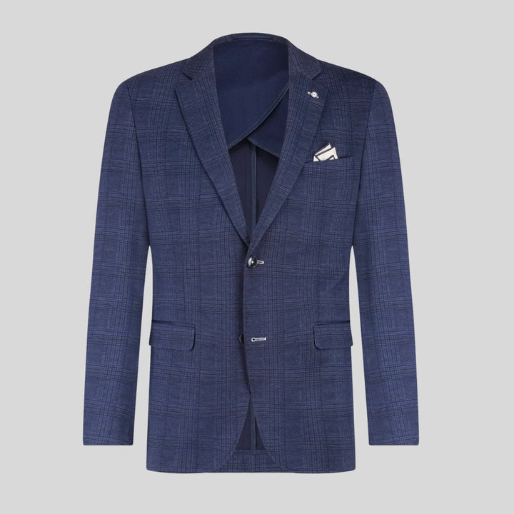 GLEN CHECK BLAZER (NAVY) - BLUE INDUSTRY