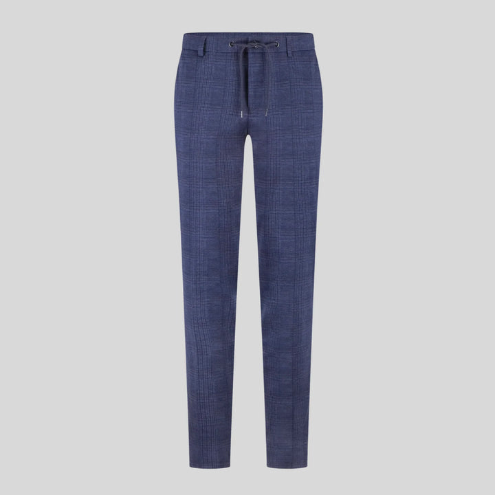 JAKE STRETCH PANT (GLEN CHECK) - BLUE INDUSTRY