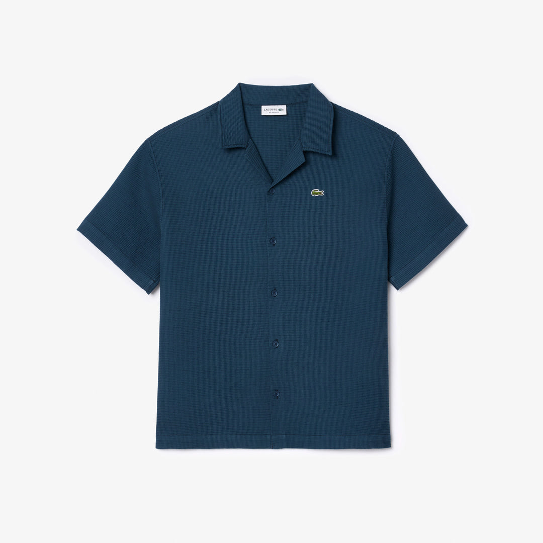 SHORT SLEEVE CAMP COLLAR SHIRT - LACOSTE