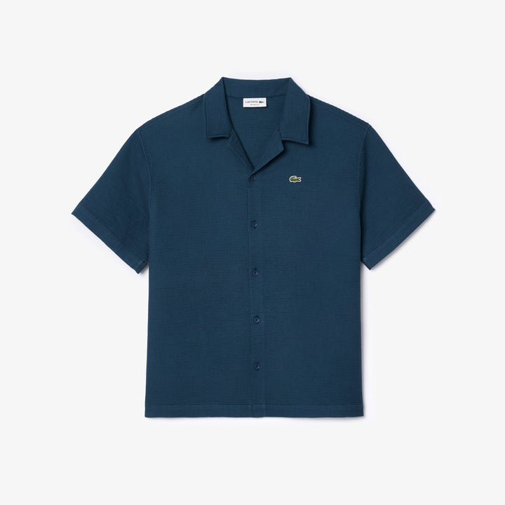 SHORT SLEEVE CAMP COLLAR SHIRT - LACOSTE