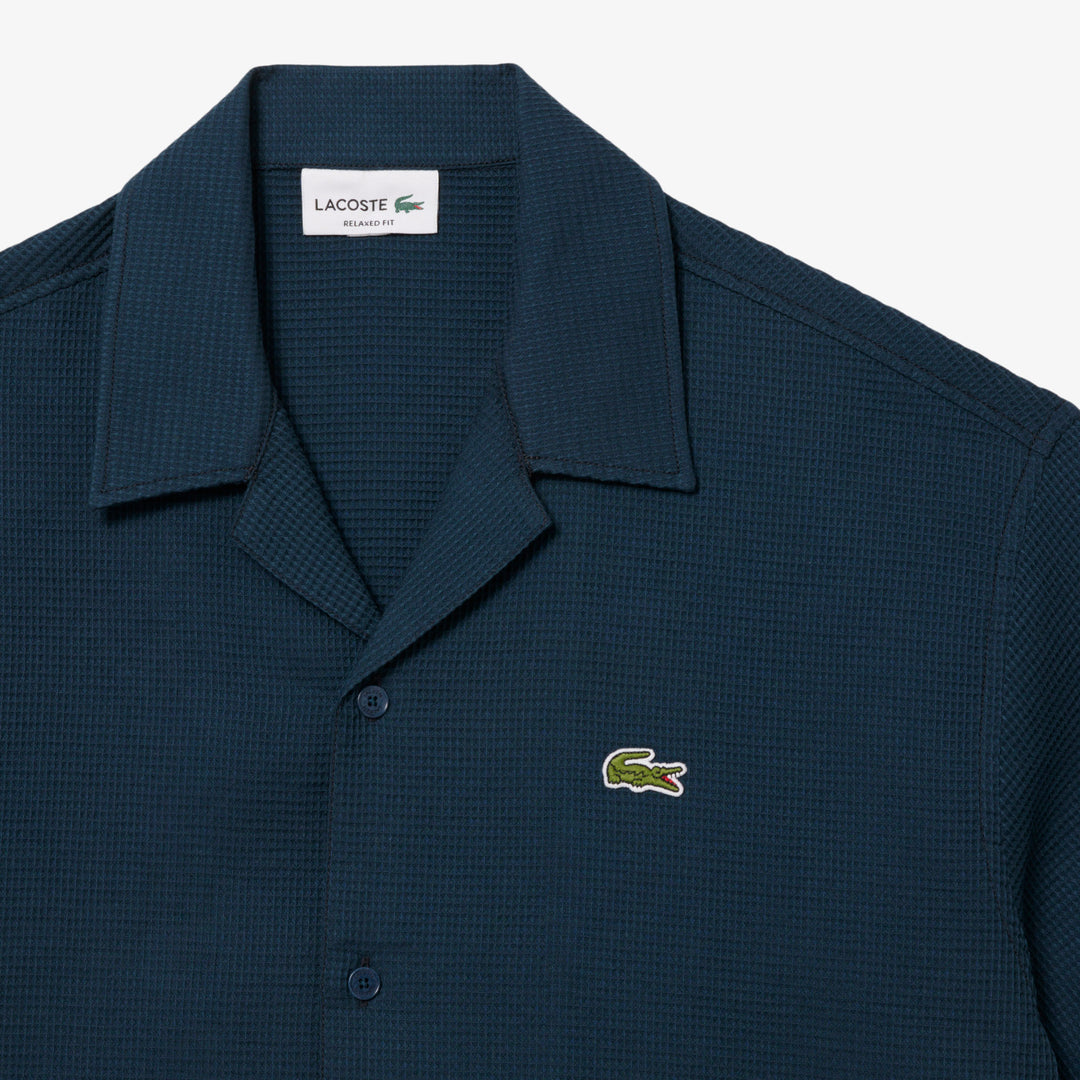 SHORT SLEEVE CAMP COLLAR SHIRT - LACOSTE