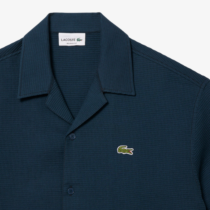 SHORT SLEEVE CAMP COLLAR SHIRT - LACOSTE