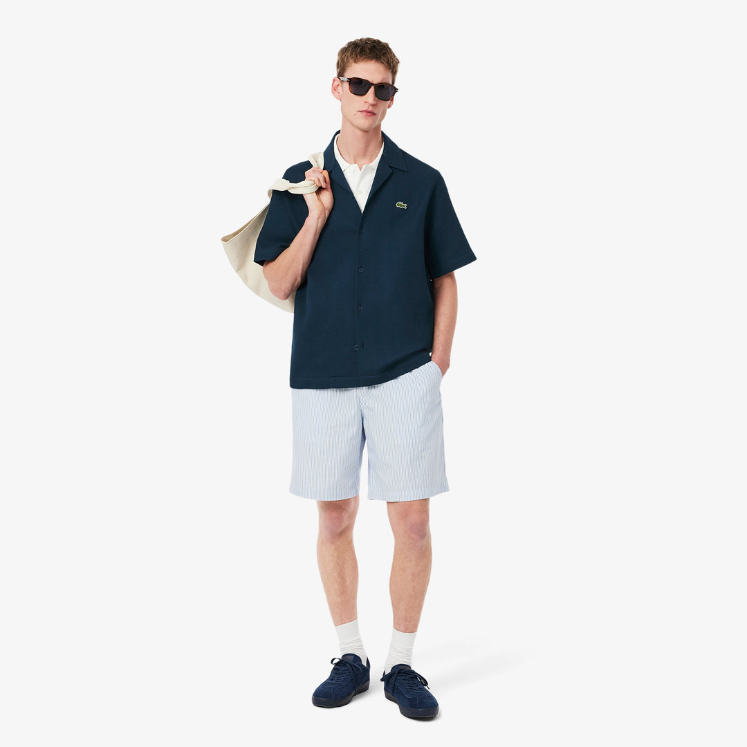 SHORT SLEEVE CAMP COLLAR SHIRT - LACOSTE