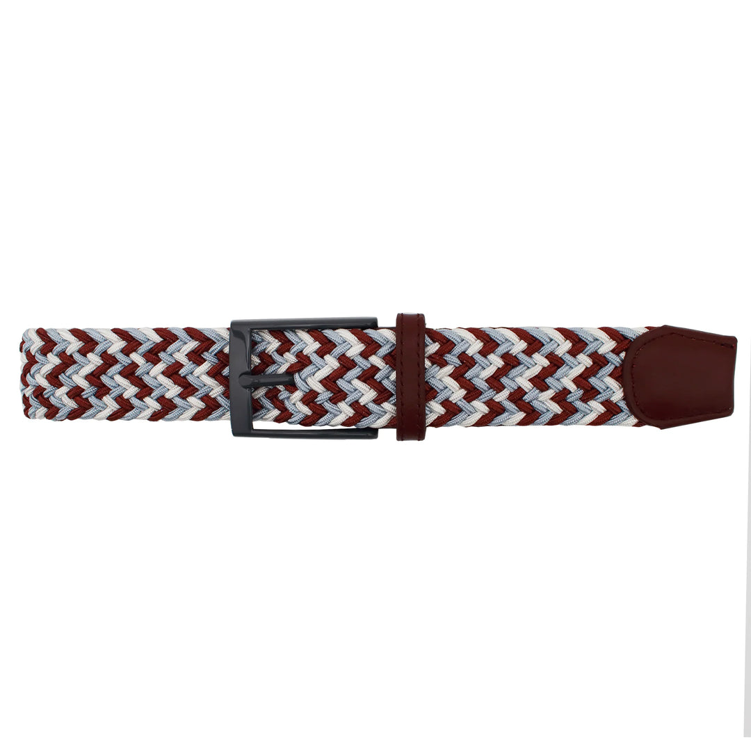 BRAIDED ELASTIC BELT (MAROON MIX) - DIBI