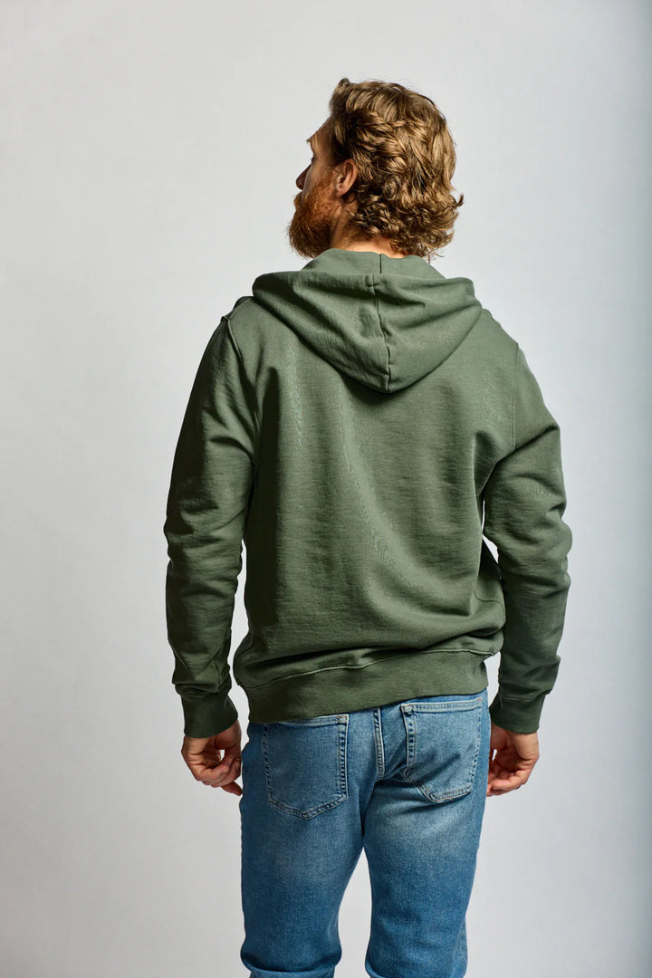 ZIP COTTON HOODIE (THYME) - EASY MONDAYS