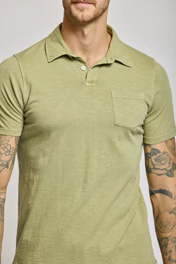 SLUB POLO (SAGE) - EASY MONDAYS