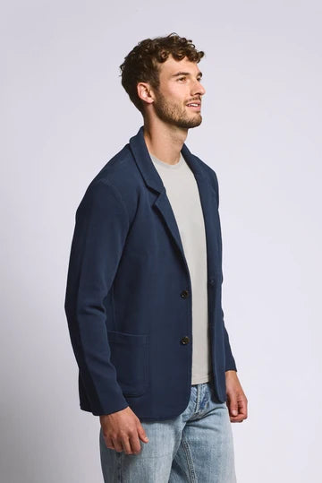 EVERYDAY WAFFLE BLAZER (NAVY) - EASY MONDAYS