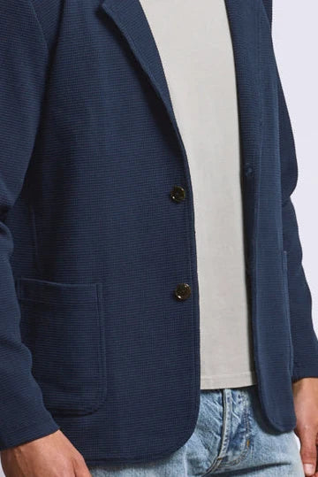 EVERYDAY WAFFLE BLAZER (NAVY) - EASY MONDAYS