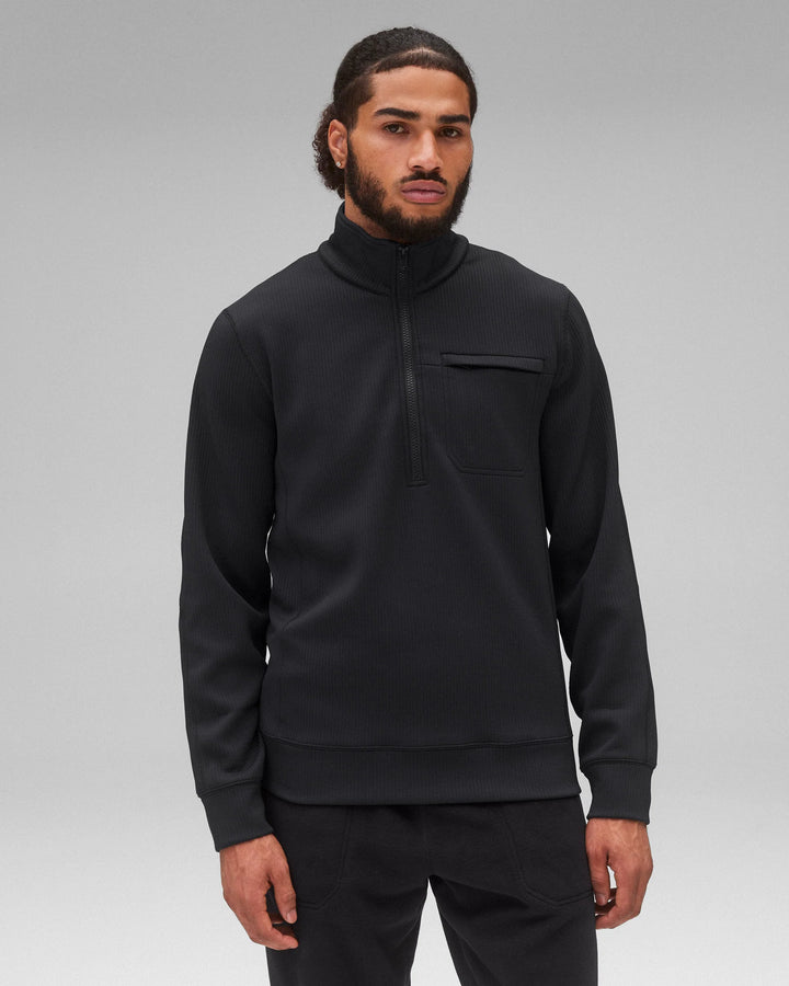 RALLY 1/4 ZIP PULLOVER (BLACK) - REIGNING CHAMP