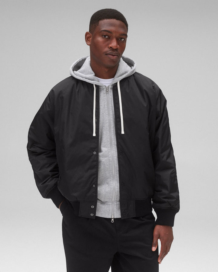 NYLON STADIUM JACKET (BLACK) - REIGNING CHAMP