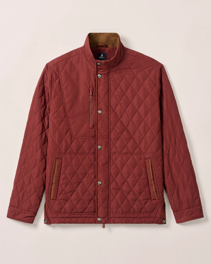 JUNO QUILTED COAT (MAROON) - JOHNNIE-O