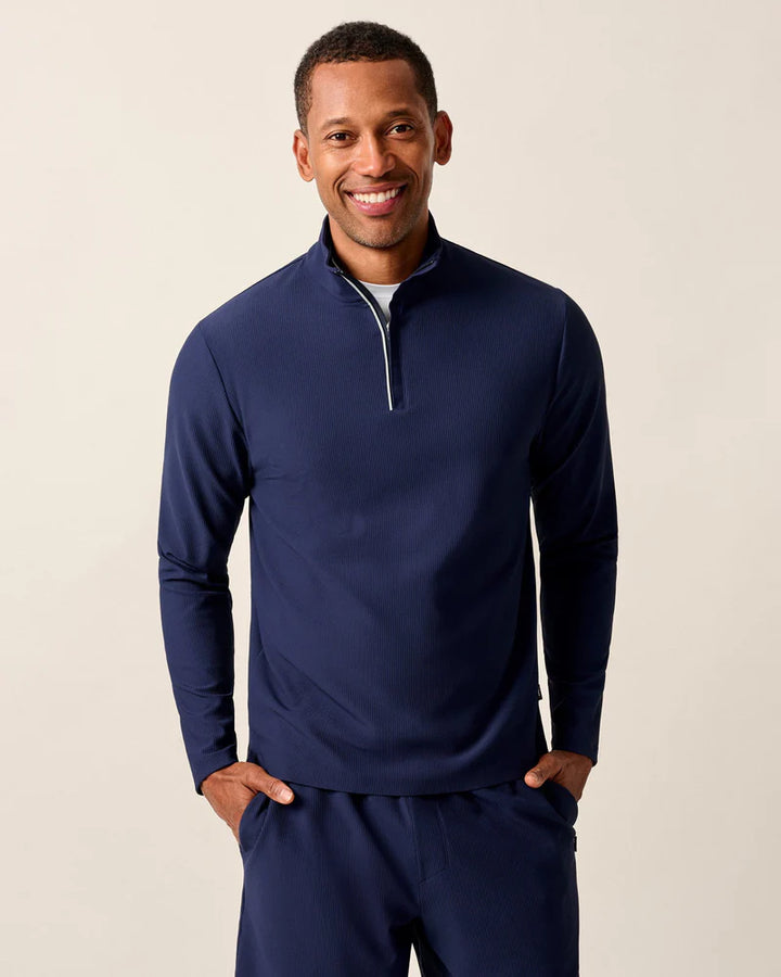 HOPPIN' 1/4 ZIP PULLOVER (NAVY) - JOHNNIE-O