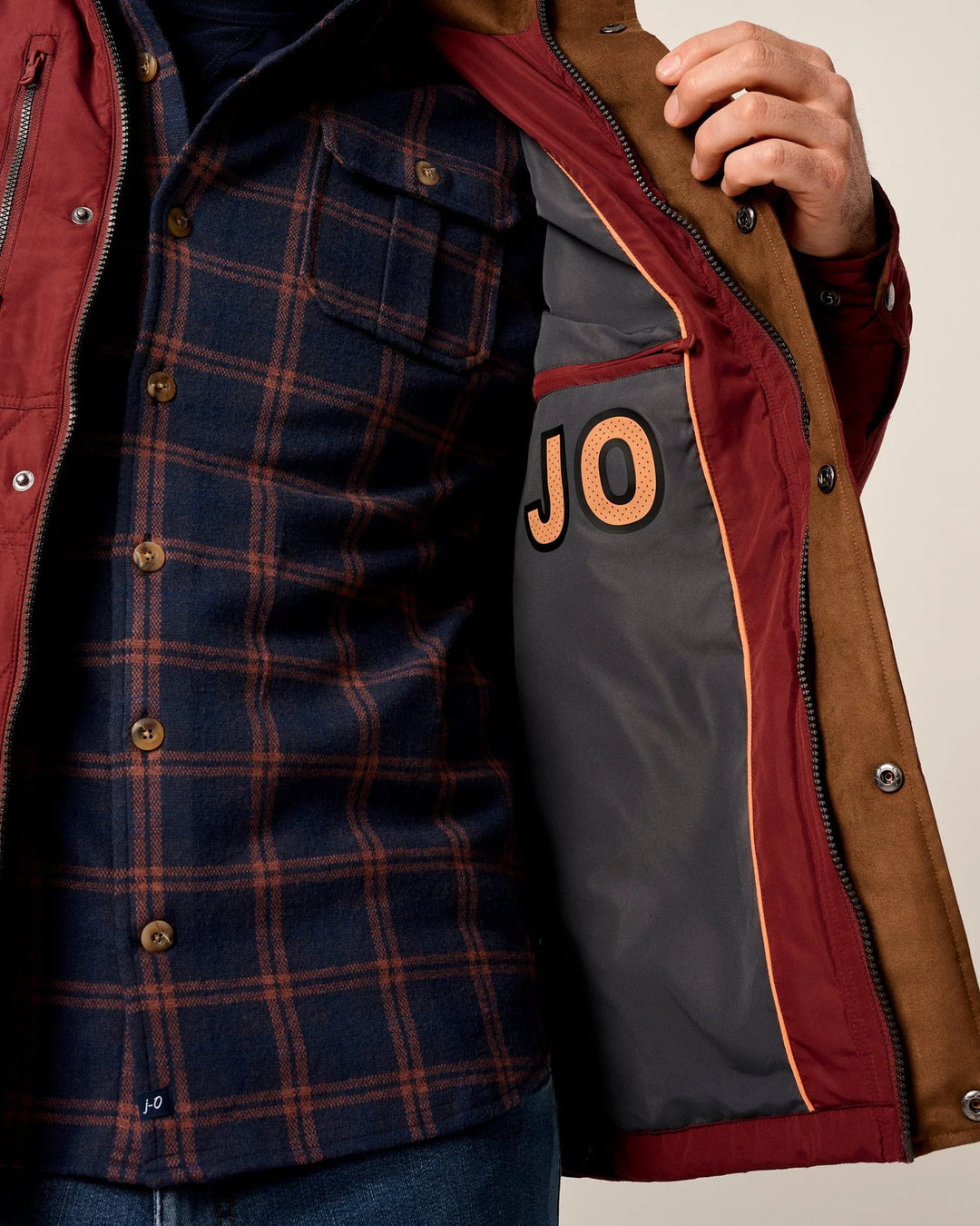 JUNO QUILTED COAT (MAROON) - JOHNNIE-O