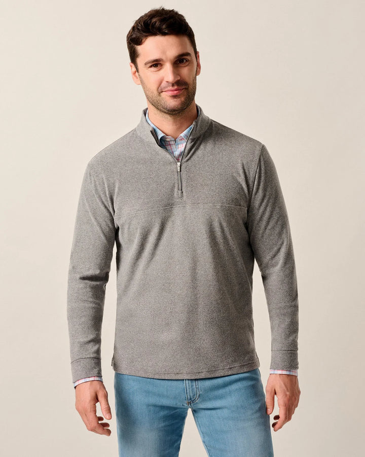 MIKEY 1/4 ZIP PULLOVER (SMOKE) - JOHNNIE-O