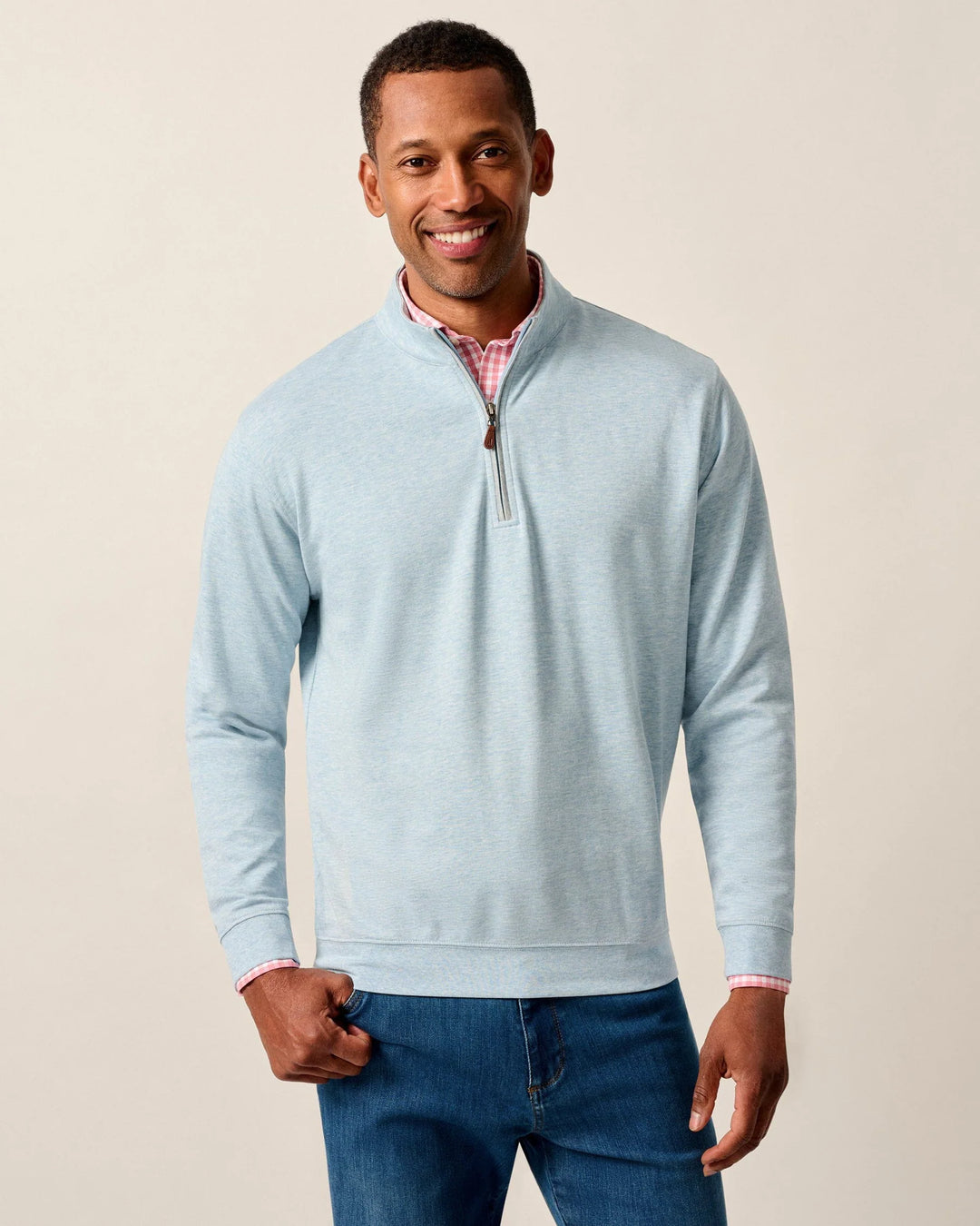 SULLY 1/4 SWEATER (BREEZE) - JOHNNIE-O