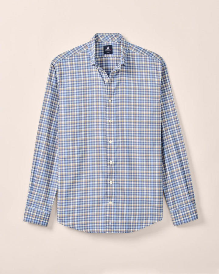 OLIE BUTTON UP SHIRT (NAVY) - JOHNNIE-O