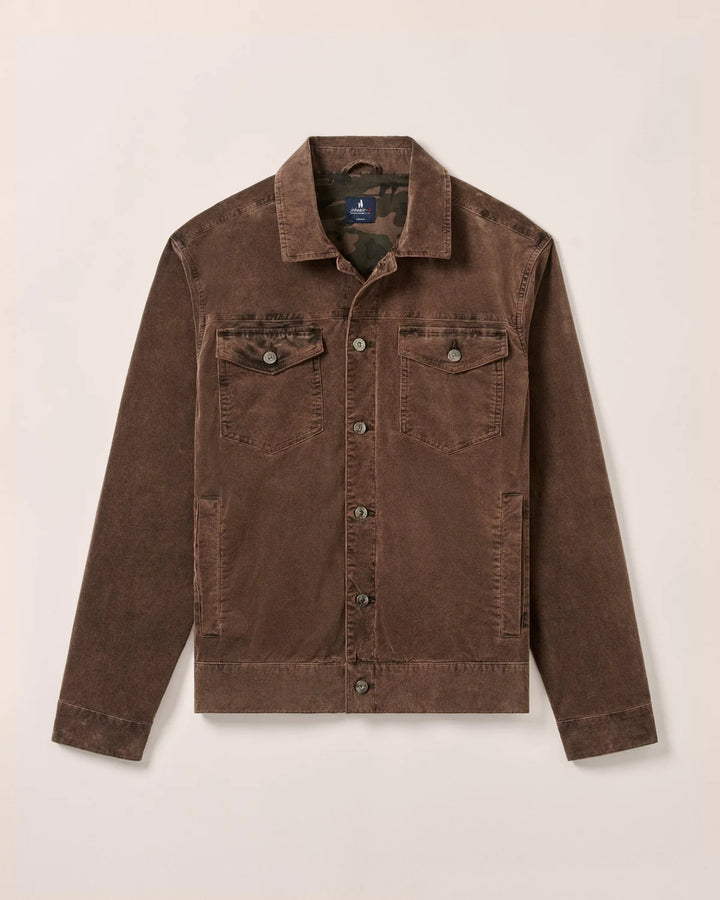 RETT CORDUROY TRUCKER JACKET (COFFEE) - JOHNNIE-O