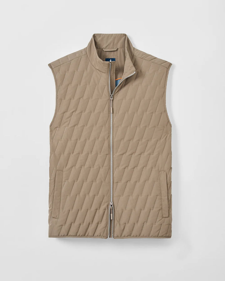 BELFRY QUILTED VEST (KHAKI) - JOHNNIE-O