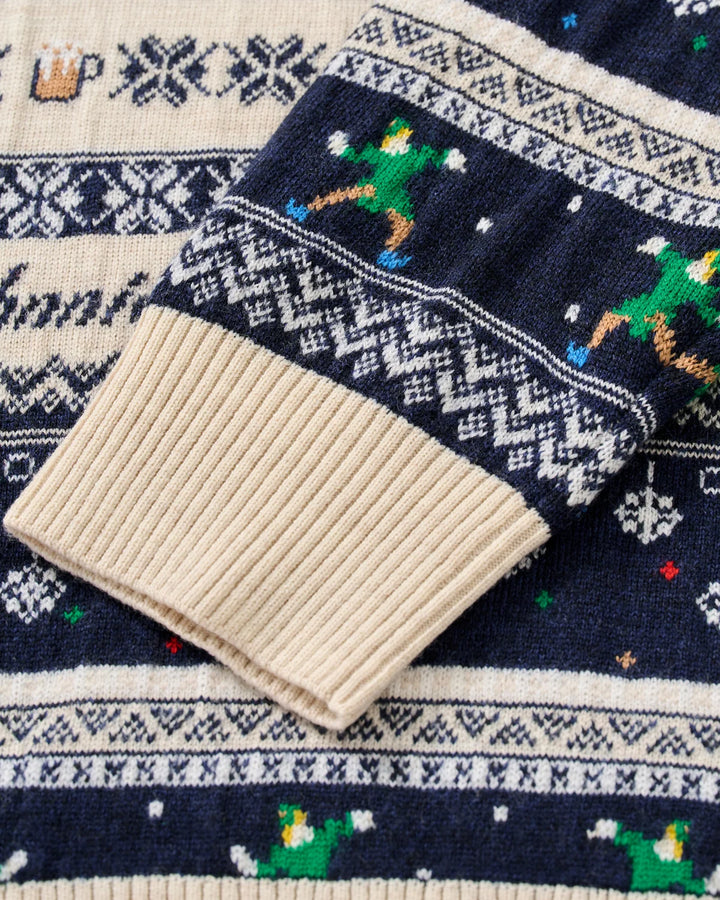 MERINO HOLIDAY SWEATER (CREAM) - JOHNNIE-O